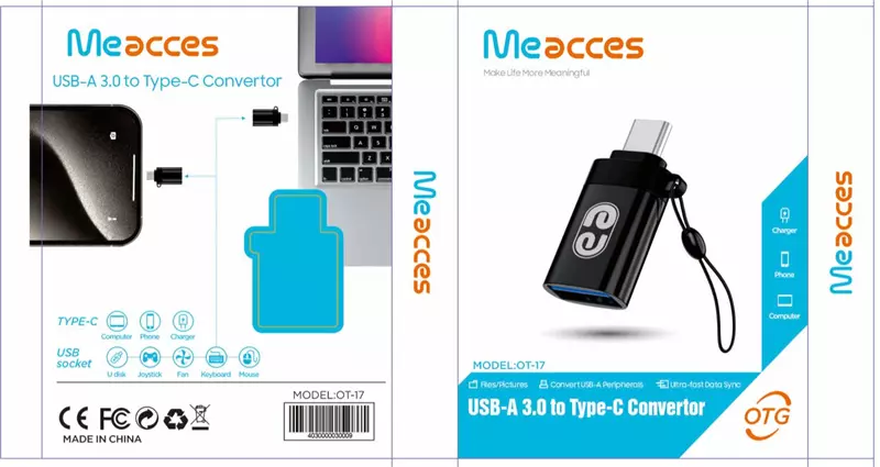 خرید تایپ سی OTG Meacces  مدل OT-17 اصل و باکیفیت