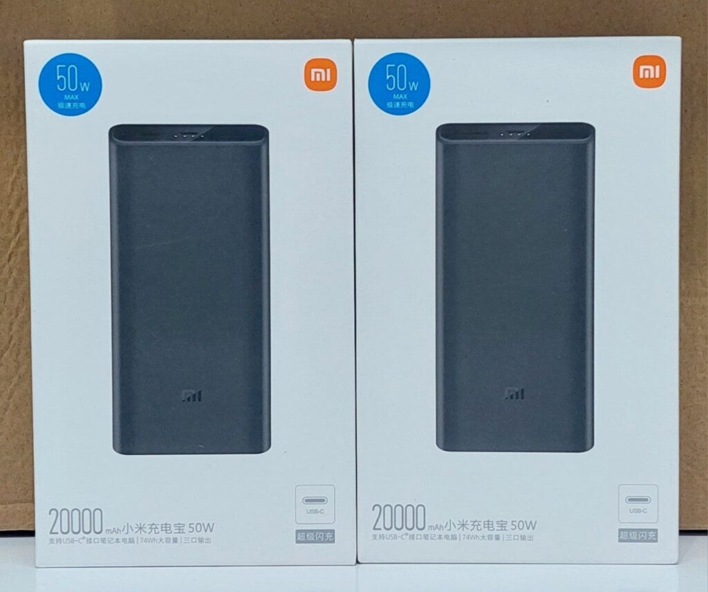 خرید پاوربانک 20 هزار 50W شیائومی اصل و باکیفیت