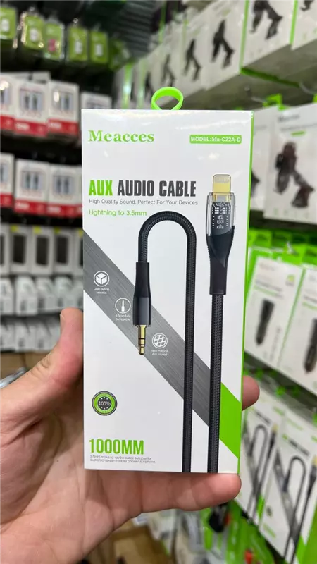 خرید AUX Meacces c22  لایتنینگ آیفونی اصل و باکیفیت